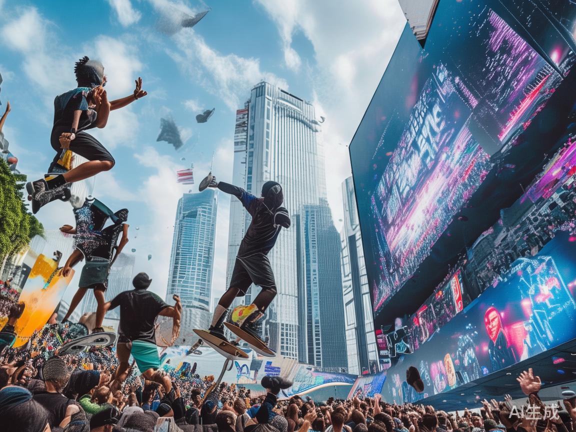 例如，极限运动如滑板、冲浪、攀岩等，以其高风险、高